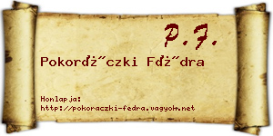 Pokoráczki Fédra névjegykártya
